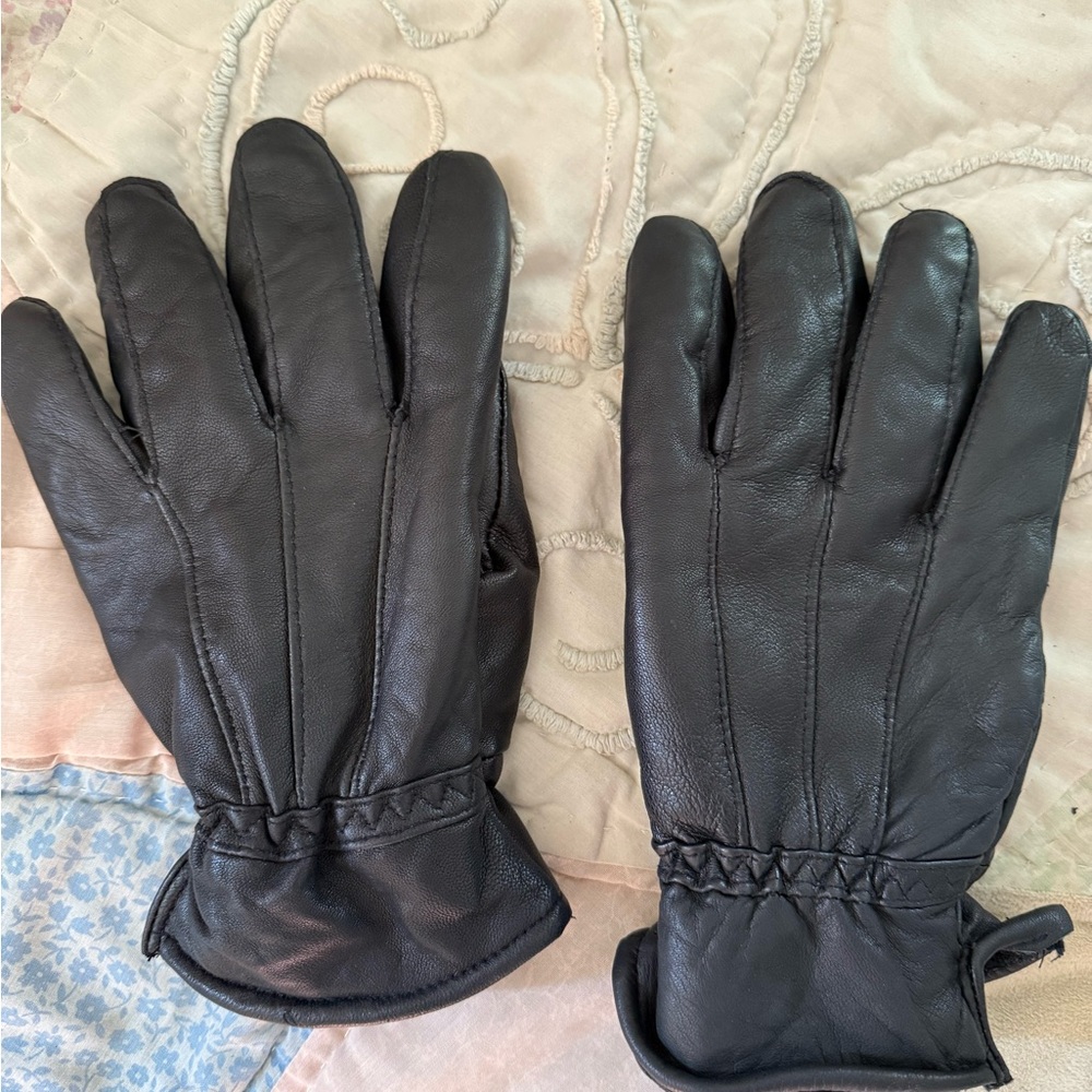Covington Dark Leather Gloves